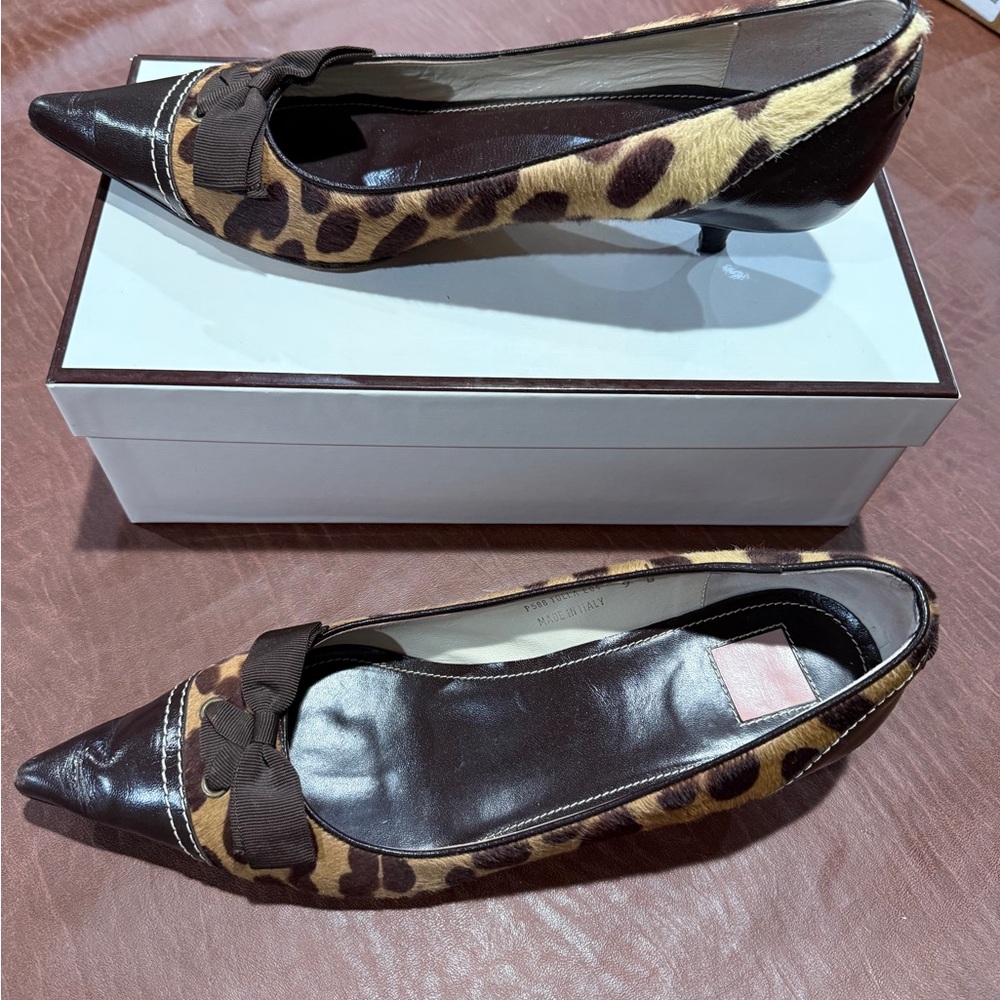 Leopard Print Brown Women's Shoes Coach